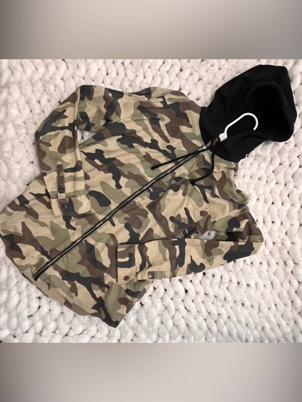 H&M Divided Camo Jacket with Black Trim